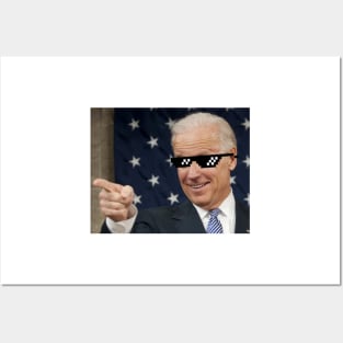 Joe Biden Finger gun - Deal with it Posters and Art